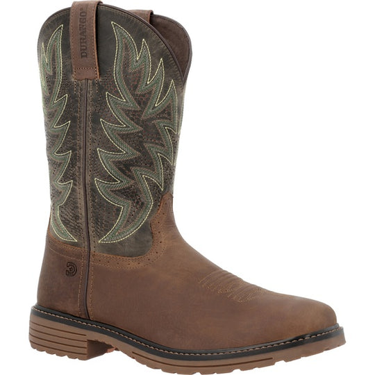Men's Durango Workhorse Coyote Tan Square Toe Work Boot - DDB0563