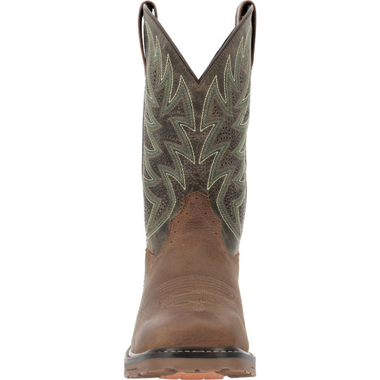 Men's Durango Workhorse Coyote Tan Square Toe Work Boot - DDB0563