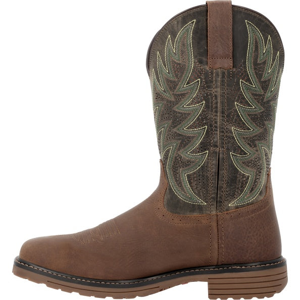 Men's Durango Workhorse Coyote Tan Square Toe Work Boot - DDB0563