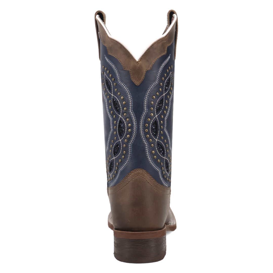 Women's Laredo Dragonfly Tan/Navy Square Toe Leather Western Boot - 2035