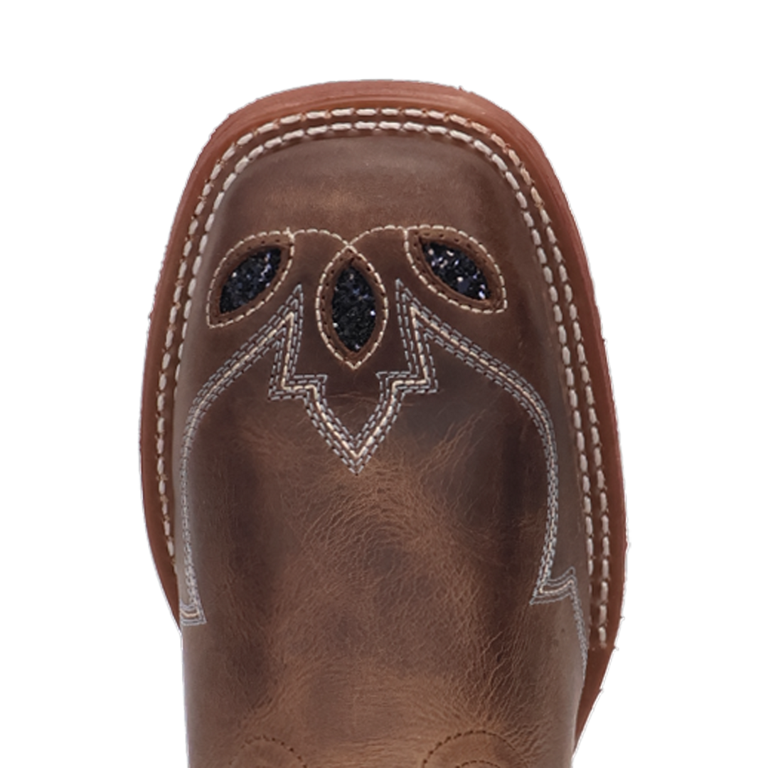 Women's Laredo Dragonfly Tan/Navy Square Toe Leather Western Boot - 2035