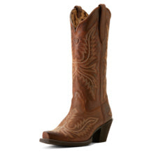 Women's Snip Toe Rafter Tan Round Up Collins Western Boot - 10053788