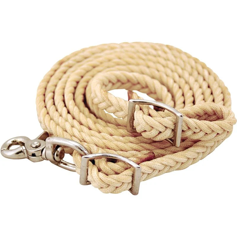 Supreme Western 8ft Waxed Nylon Roping Rein with Snap