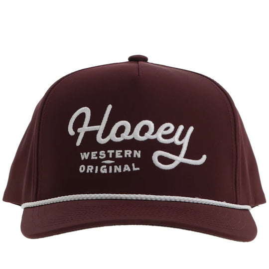 Hooey "OG" Maroon Hat with White Rope - 2460T-MA
