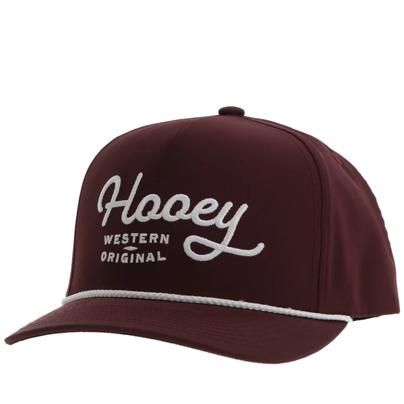 Hooey "OG" Maroon Hat with White Rope - 2460T-MA