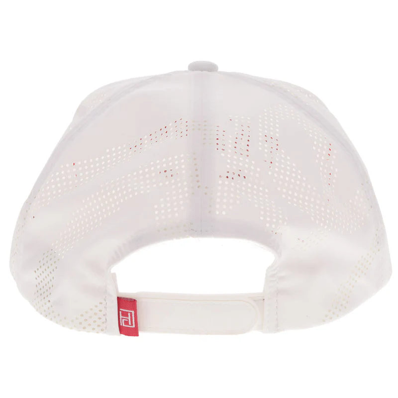 Hooey "Cowboy Golf" Hat White & Red w/ Red Stitching - 2516T-WHRD