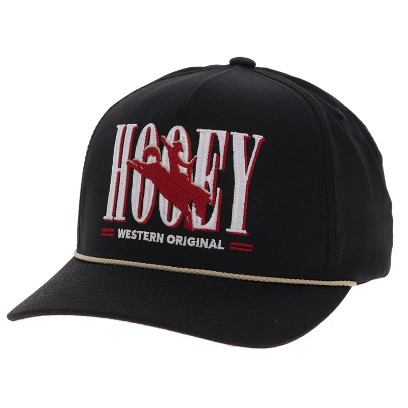 Hooey "Wild Ride" Hat Black w/Hooey Embroidered Logo - 2569T-BK