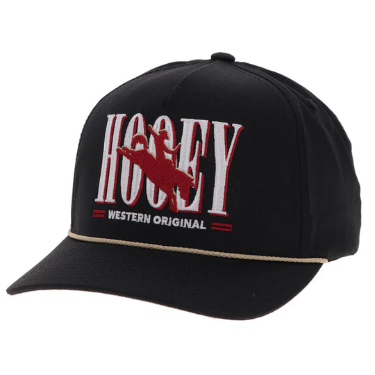 Hooey "Wild Ride" Hat Black w/Hooey Embroidered Logo - 2569T-BK
