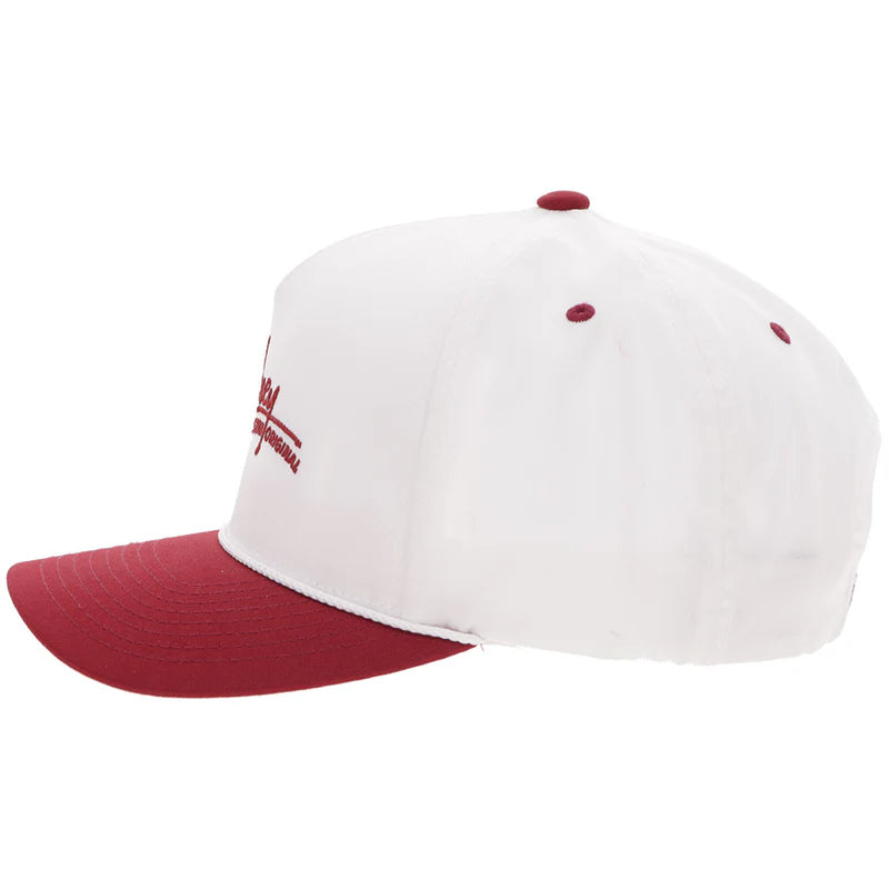 Hooey "Mark Out" Hat White/Maroon - 2601T-WHMA
