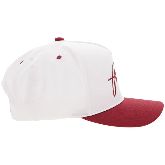 Hooey "Mark Out" Hat White/Maroon - 2601T-WHMA