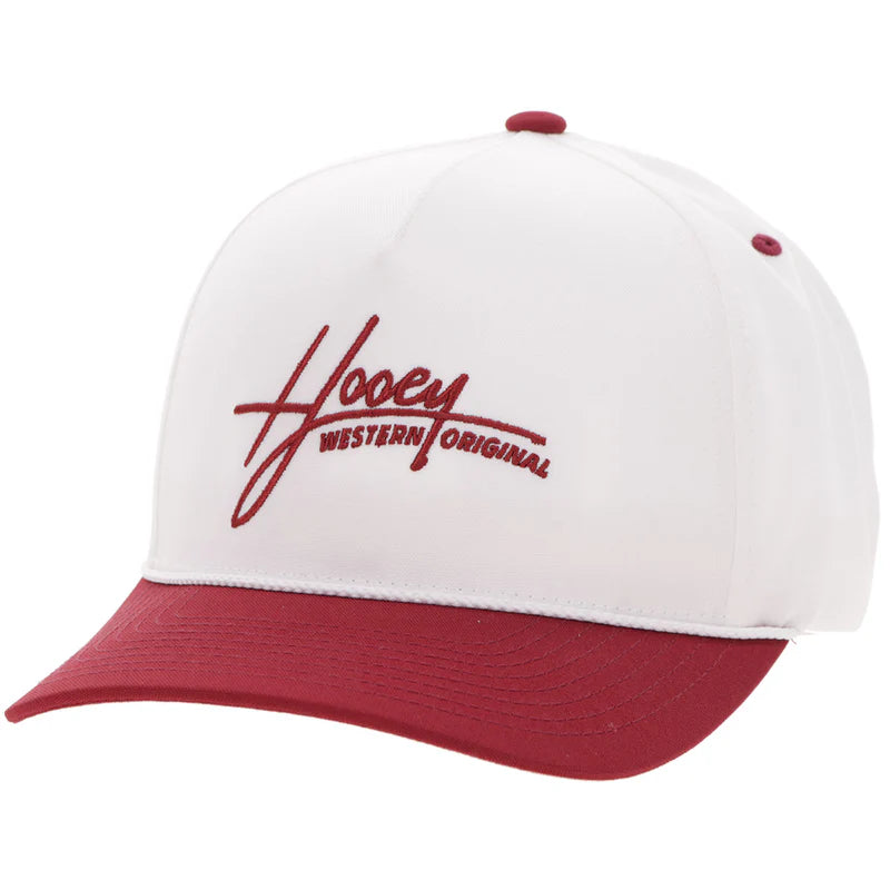 Hooey "Mark Out" Hat White/Maroon - 2601T-WHMA