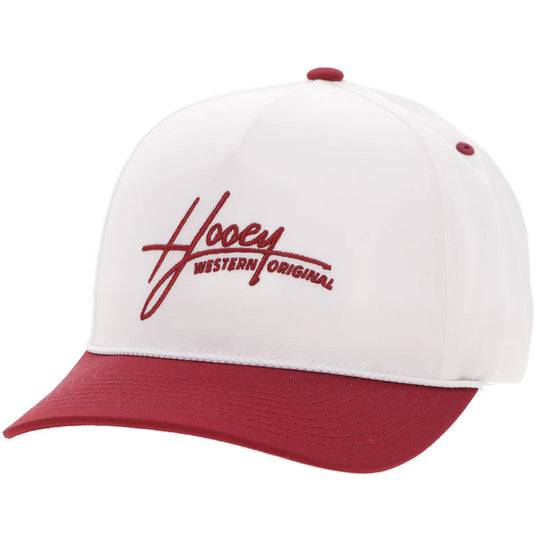 Hooey "Mark Out" Hat White/Maroon - 2601T-WHMA