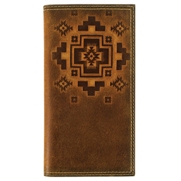Men's Red Dirt Hat Co Rodeo Wallet Southwestern Square Cross - 2610168761