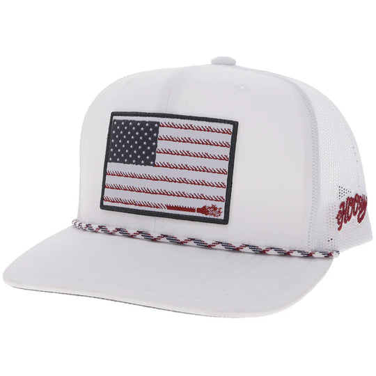 Hooey "Liberty Roper" White Flag Patch - 2610T-WH