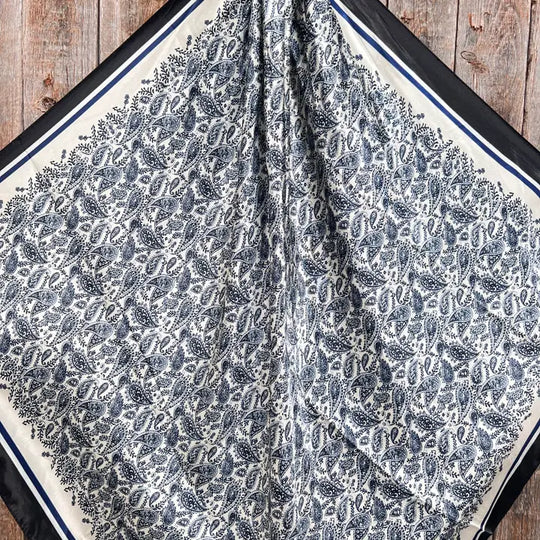Rodeo Drive Blue & Cream Paisley Wild Rag - WR3408