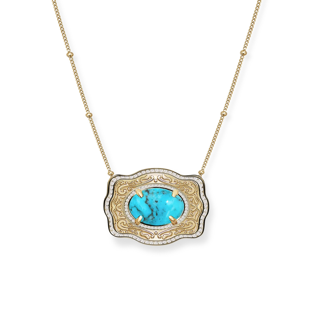 Spurwest Trading Co. Oasis Belt Buckle Necklace