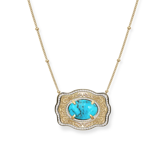 Spurwest Trading Co. Oasis Belt Buckle Necklace