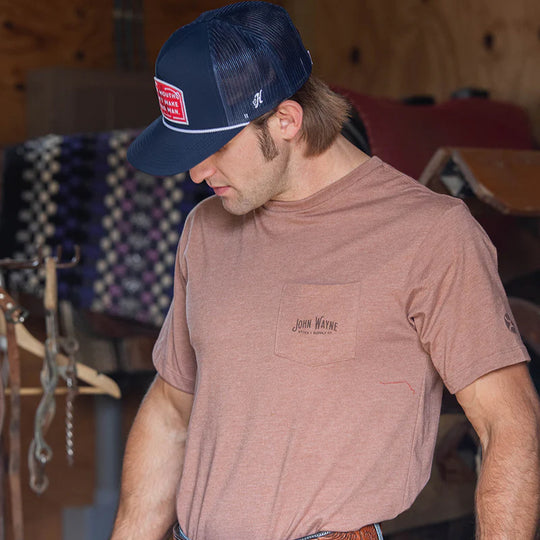 Men's Hooey "John Wayne" Light Brown T-shirt - HT1647LTBR