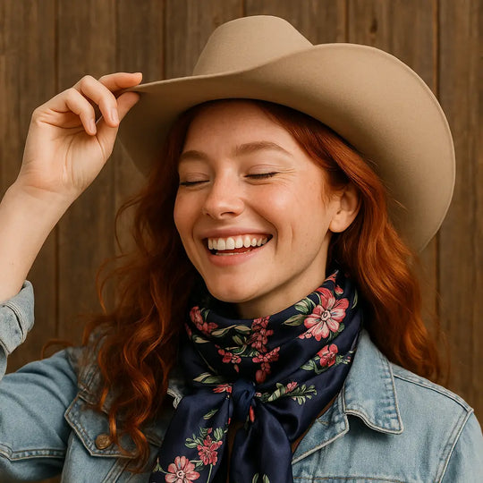 Rodeo Drive Rose Buds & Tassels Wild Rag/Scarf - WR51