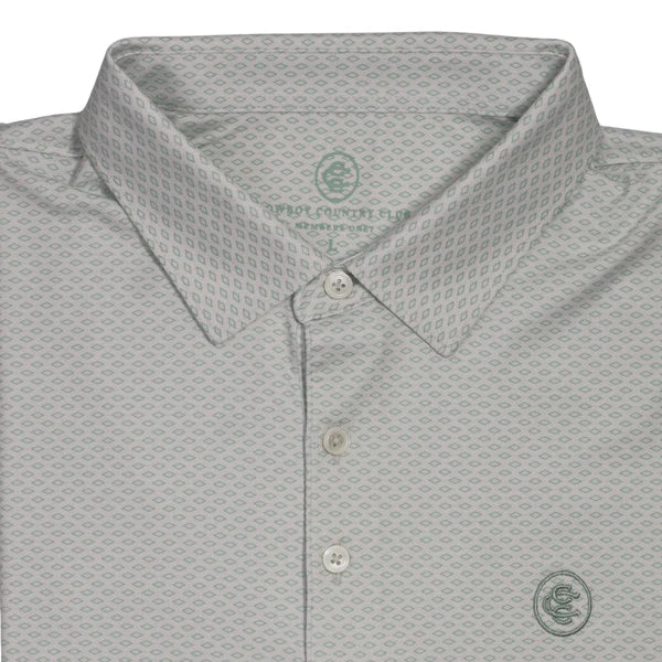 Men's Cowboy Country Club Light Green Diamondback Polo