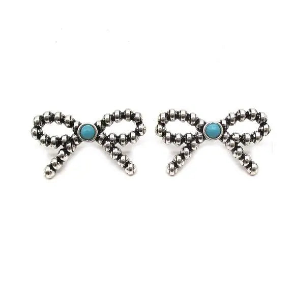 Western Bubble Ribbon Stud Earring
