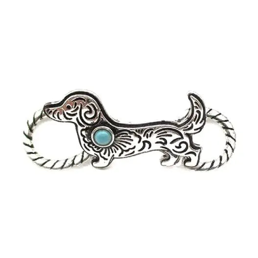 Western Dachshund Scarf Charm - SC0038SBTQ