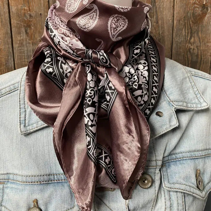 Rodeo Drive Two Tone Paisley Wild Rag/Scarf - WR2557