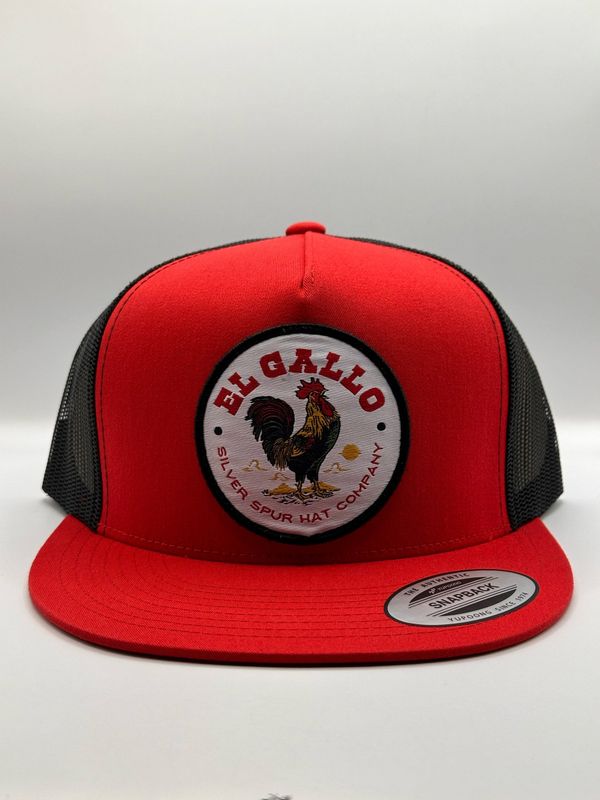 Silver Spur Hat Co. El Gallo Red/Black Snapback