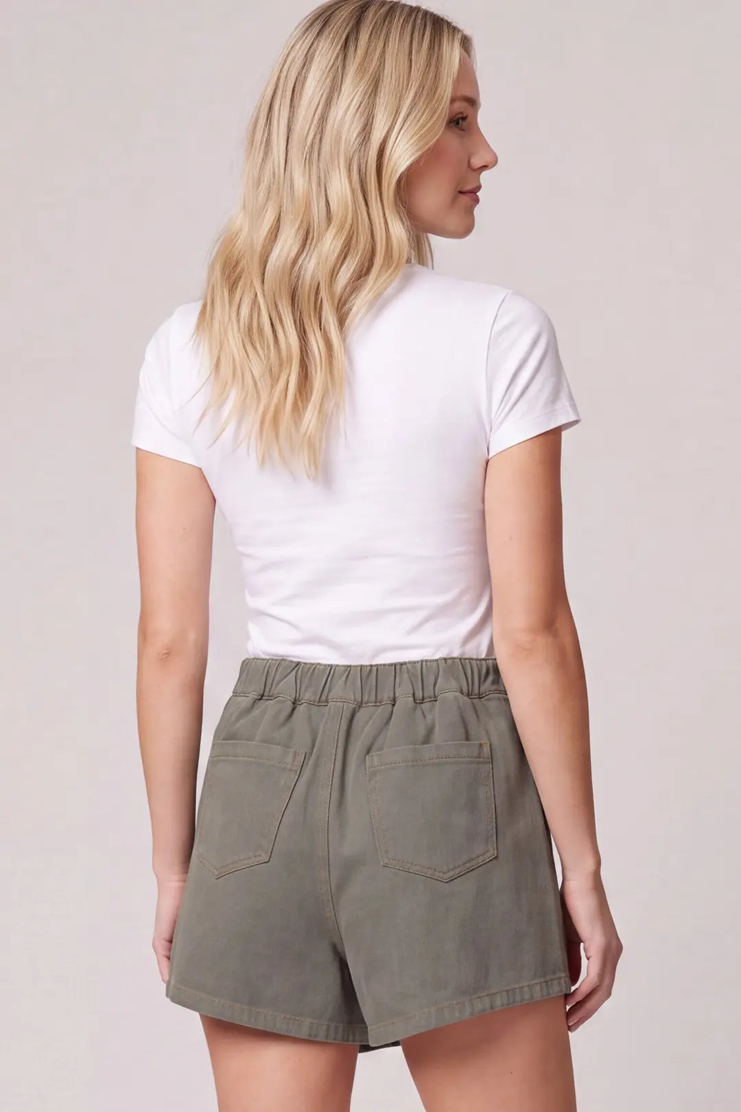 Ladies She + Sky Olive Washed Twill Mini Skort - ST2111-SK