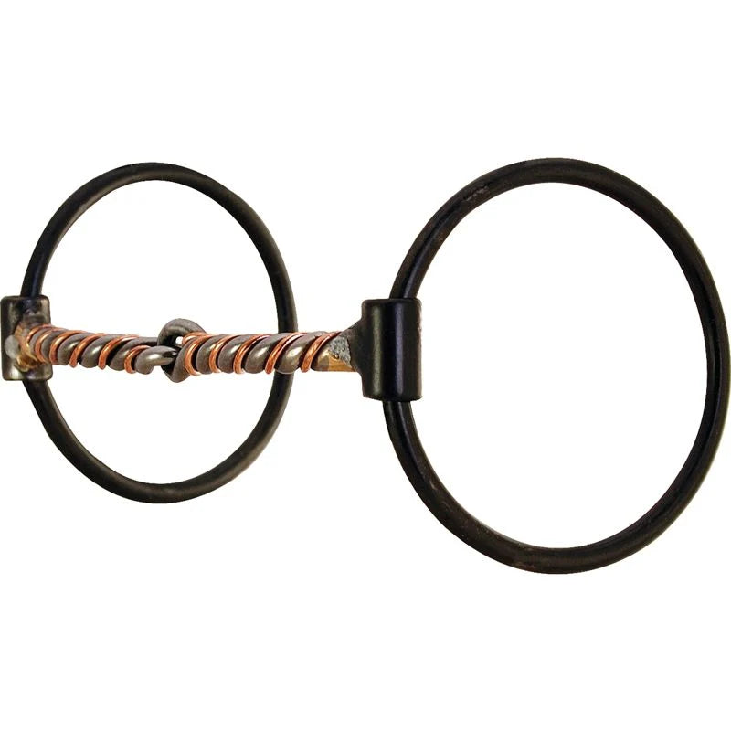 Dutton Bits 2 Piece Copper Twist Mouth Loose O-Ring Snaffle R-43