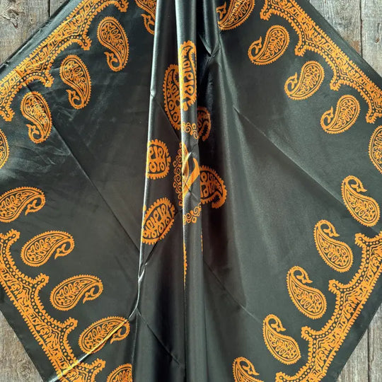 Rodeo Drive Dark Olive & Orange Paisley Wild Rag - WR3453