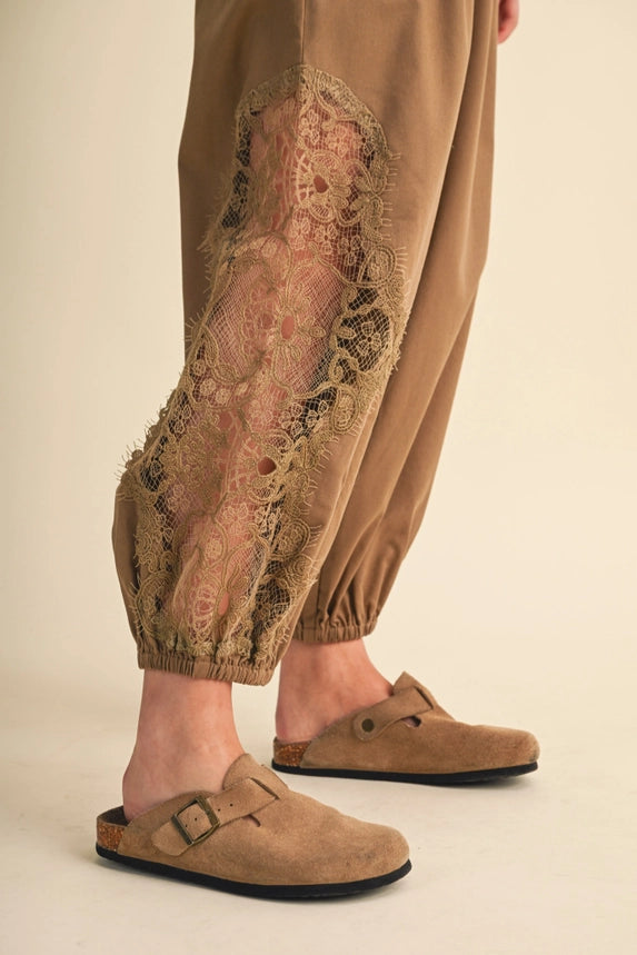 Ladies &Merci Lace Detail Balloon Pants - MP5043