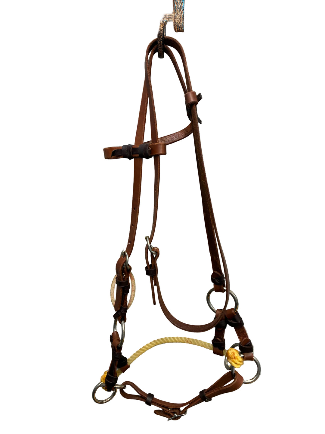 HR Saddles & Tack Single Rope Band Side Pull - Bitless Headstall