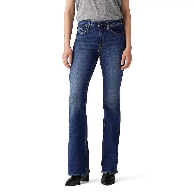 Ladies Levi 726 High-rise Eternal Indigo Dark Wash Flare Jeans