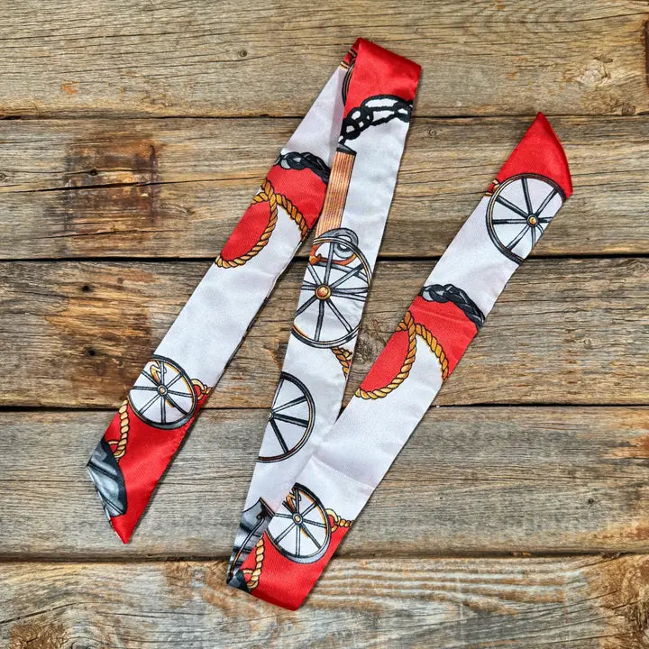 Rodeo Drive Red Western Skinny Mini Wild Rag Scarf Cowgirl Necktie - TW322