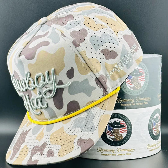 Cowboy Revolution Marshland Camo Script “Cowboy Hat” Performance Rope Hat