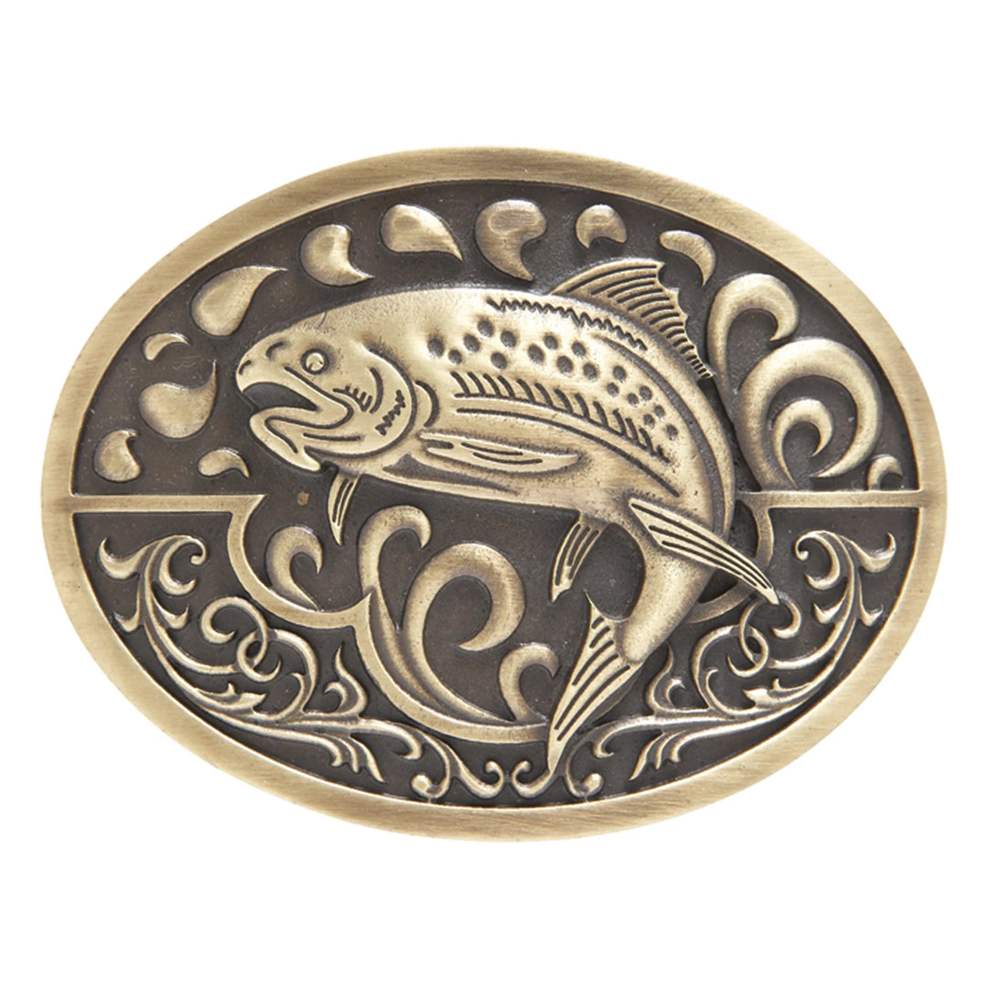And West Oval Trout Fishing Buckle - 602-06