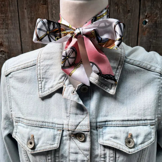 Rodeo Drive Pink Western Skinny Mini Wild Rag Cowgirl Necktie - TW321
