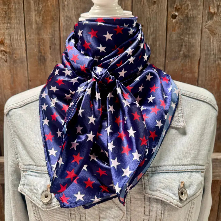 Rodeo Drive Red, White & Blue USA Star Wild Rag - WR3463