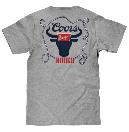 Tee Luv Coors Banquet Beer Rodeo Bull T-Shirt - 72416