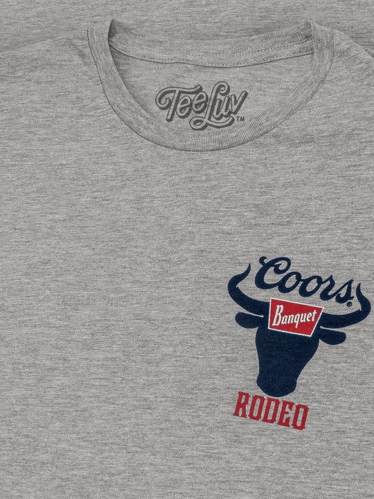 Tee Luv Coors Banquet Beer Rodeo Bull T-Shirt - 72416