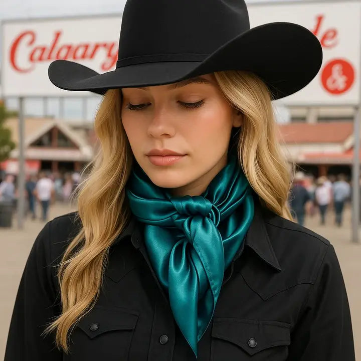 Rodeo Drive Solid Teal Wild Rag - WRS5
