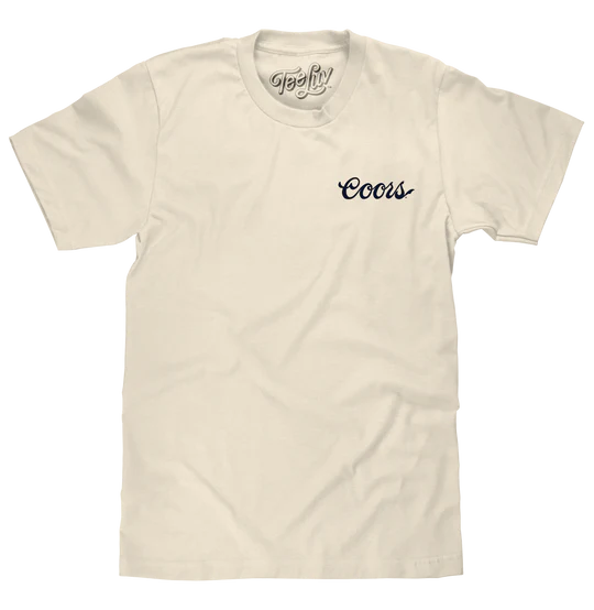 Tee Luv Made in the USA Coors Beer Double Sided Cowboy T-Shirt - 75121