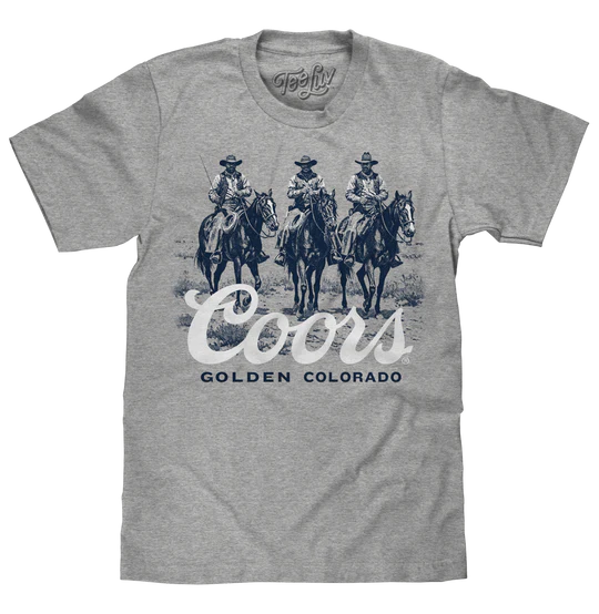 Tee Luv Coors Golden Colorado Ranch Cowboys Beer T-Shirt - 75123