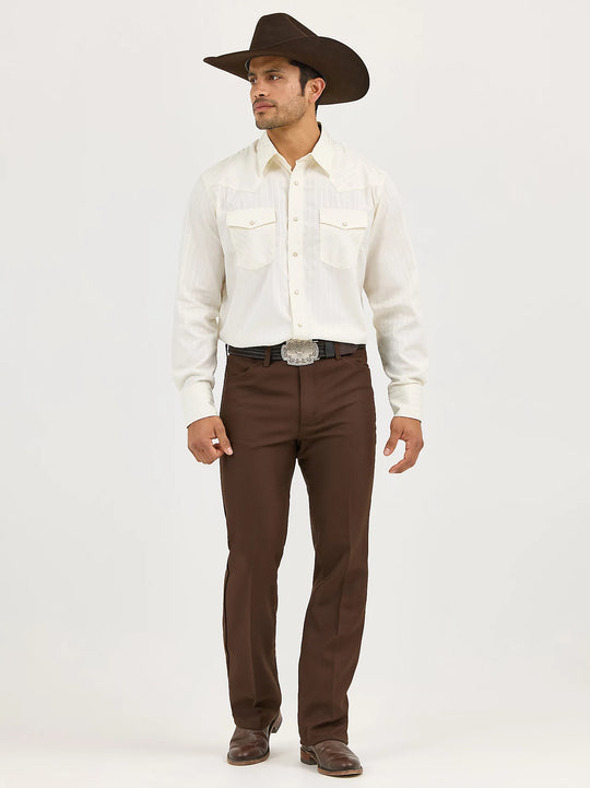 Men's Wrangler Long Sleeve Western Snap Dobby Stripe Shirt - 75226TN