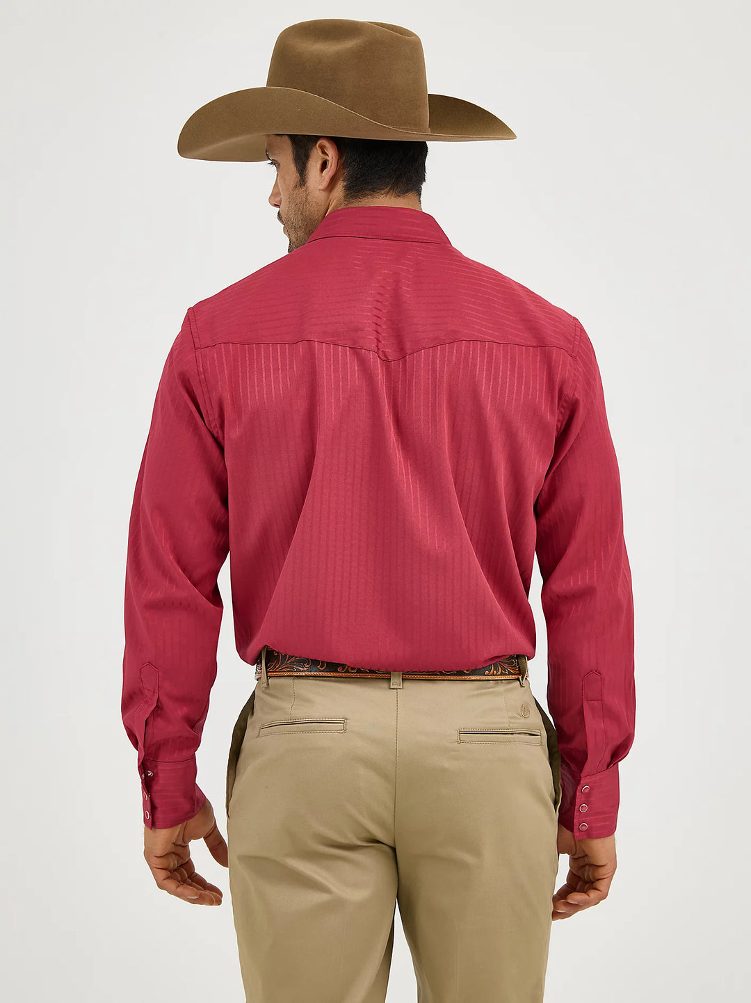 Men's Wrangler Long Sleeve Western Snap Dobby Stripe Shirt - 75740WN