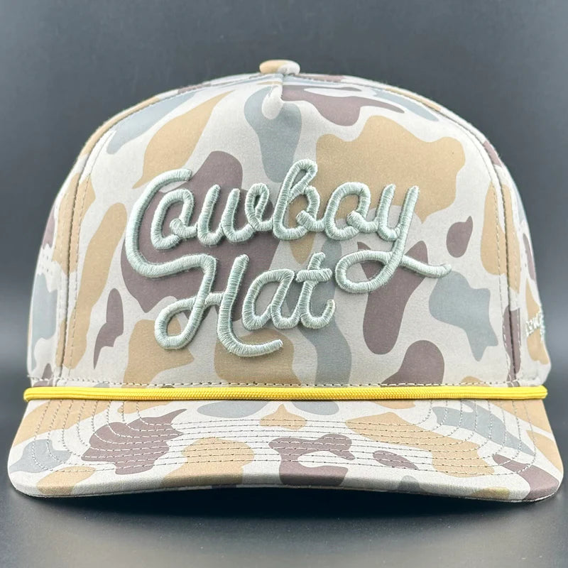 Cowboy Revolution Marshland Camo Script “Cowboy Hat” Performance Rope Hat