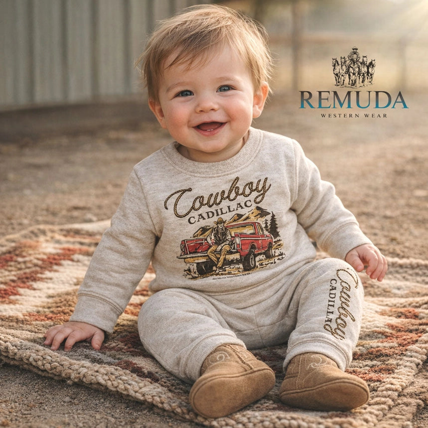 Remuda Cowboy Cadillac - Infant Western 2 Piece Sweatsuit