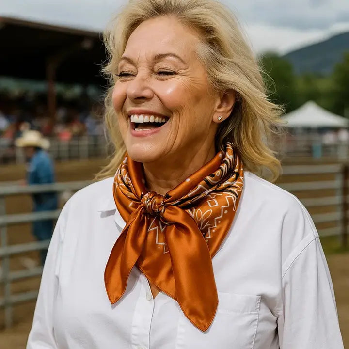 Rodeo Drive Rust Paisley Wild Rag?Scarf - WR3432