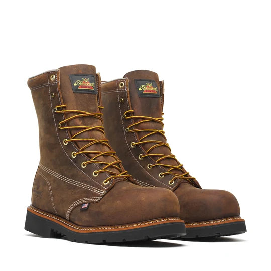 Men's Thorogood 804-4211 8" American Heritage Crazy Horse Steel Plain Toe - Style #13